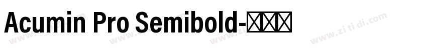 Acumin Pro Semibold字体转换